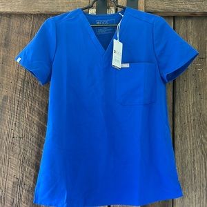 Figs women's Winning Blue Catarina- One-Pocket Scrub Top - XS